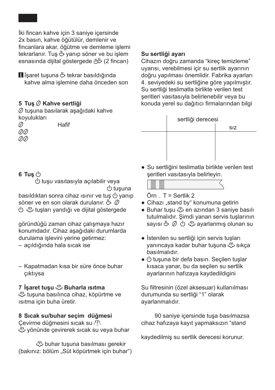 Ayarlar ve diyalog gösterge | Siemens TK 54001 User Manual | Page 64 / 93