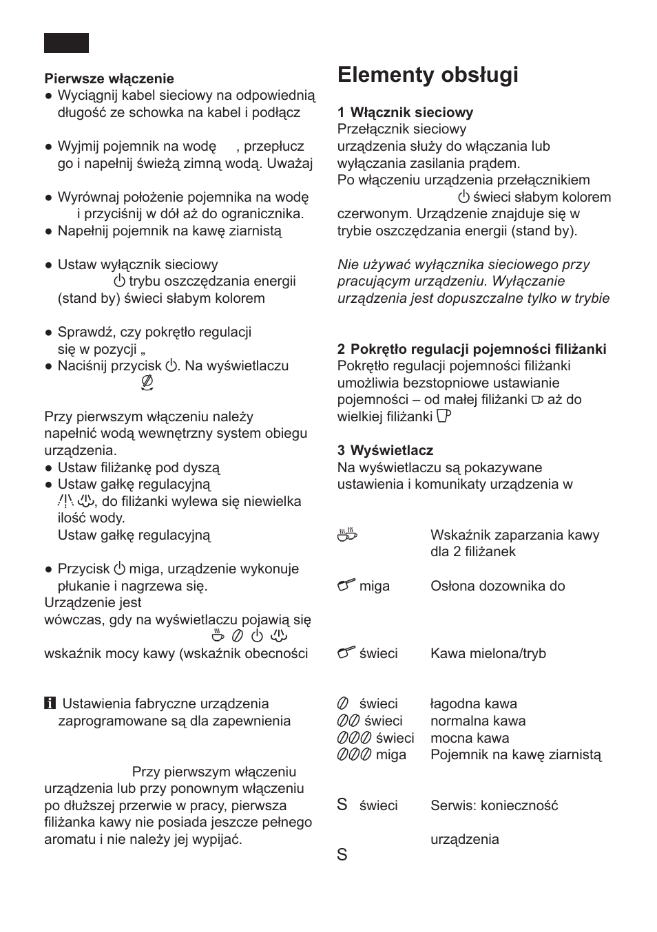 Elementy obsługi | Siemens TK 54001 User Manual | Page 72 / 93