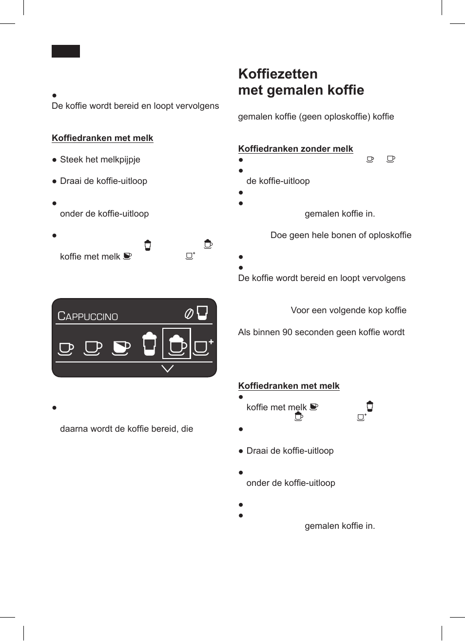Koffiezetten met gemalen koffie | Siemens TK76001 User Manual | Page 100 / 136