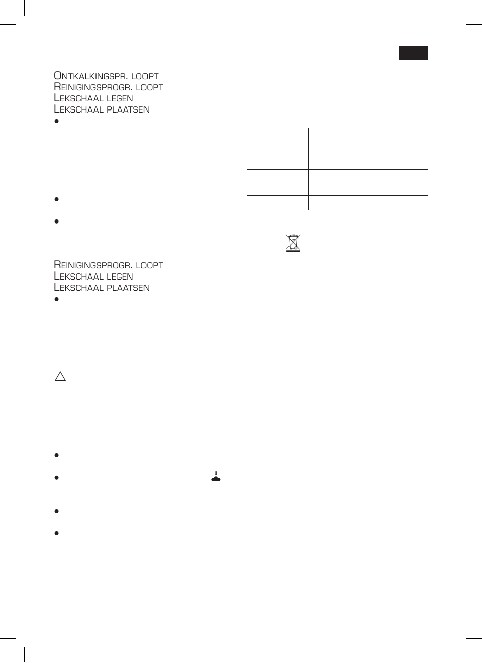 Vorstbescherming, Toebehoren, Afva l | Garantie | Siemens TK76001 User Manual | Page 107 / 136