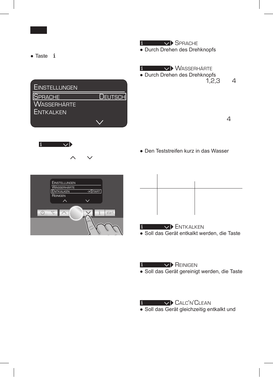 Menüeinstellungen | Siemens TK76001 User Manual | Page 14 / 136