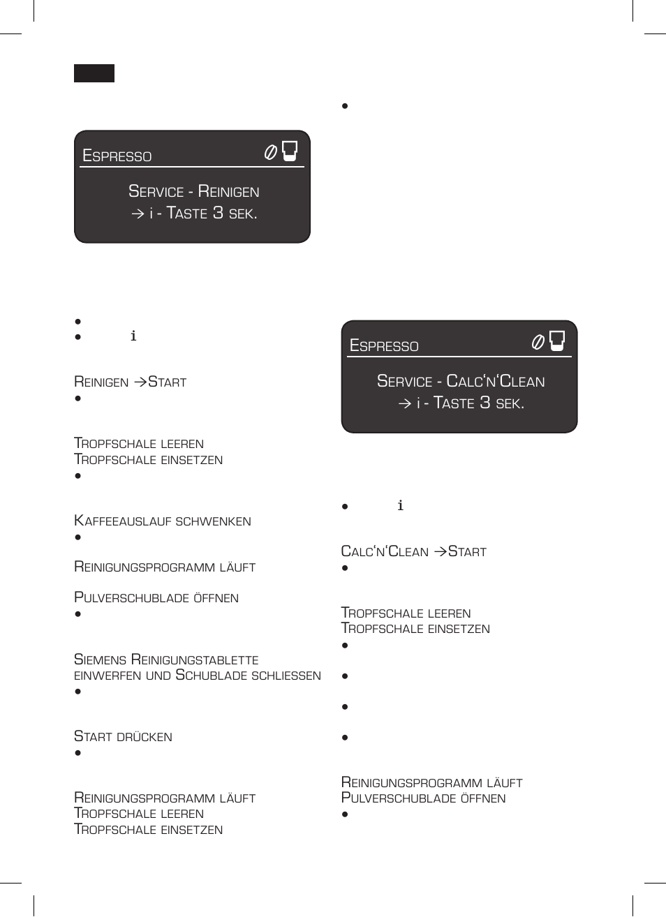Reinigen, Calc‘n‘clean | Siemens TK76001 User Manual | Page 22 / 136