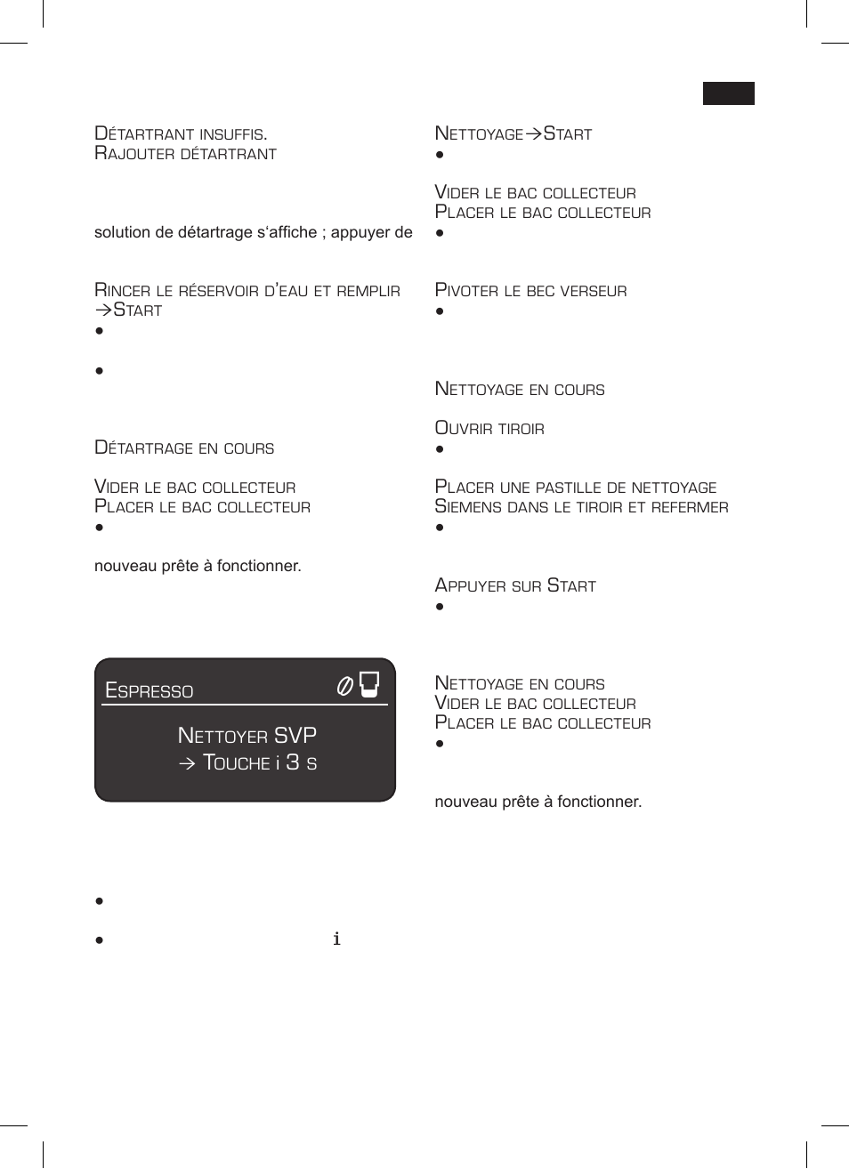 Nettoyage | Siemens TK76001 User Manual | Page 63 / 136