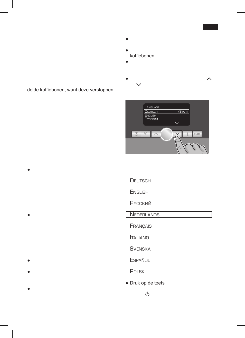 Voor het eerste gebruik | Siemens TK76001 User Manual | Page 91 / 136