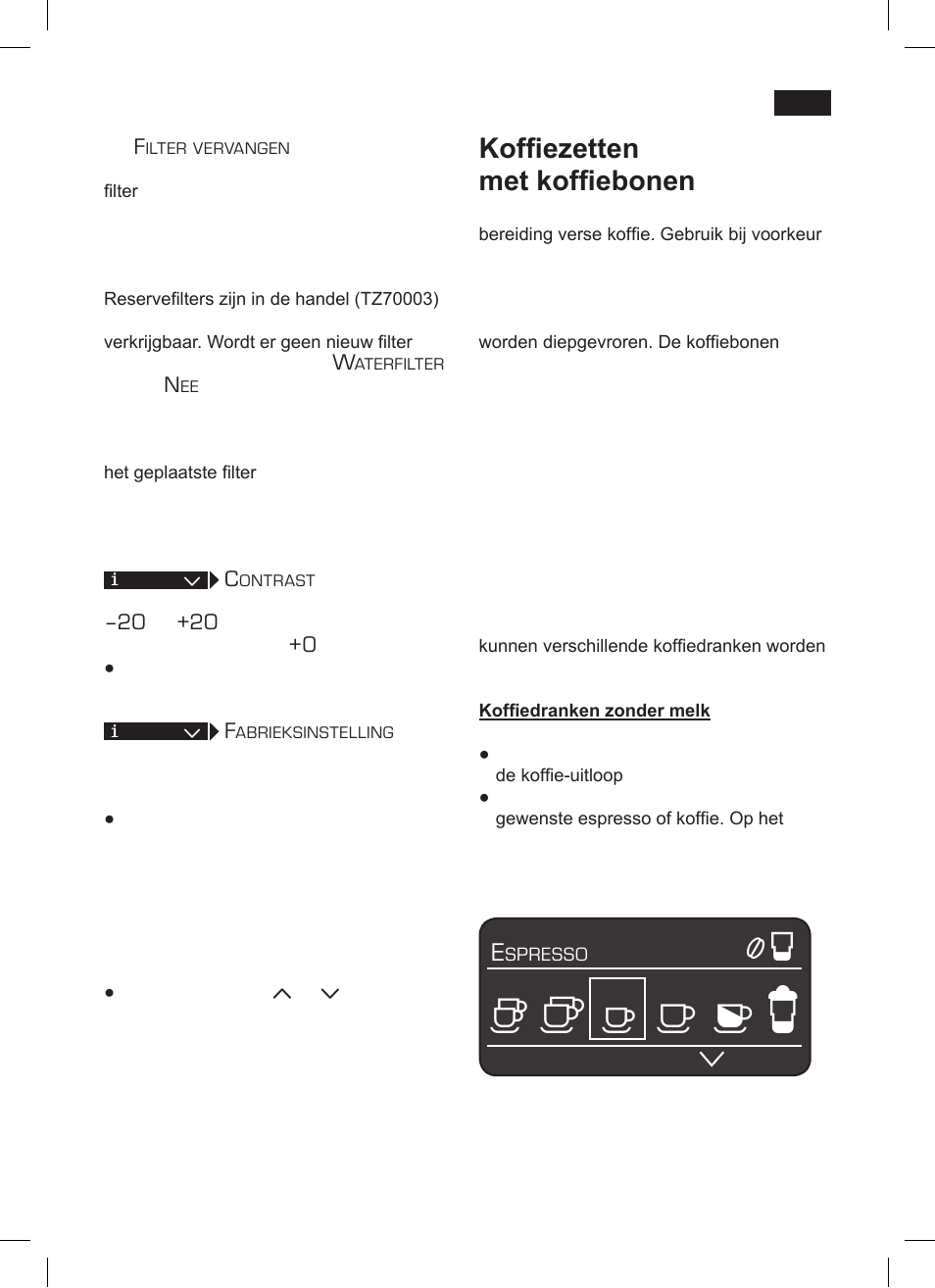 Koffiezetten met koffiebonen | Siemens TK76001 User Manual | Page 99 / 136