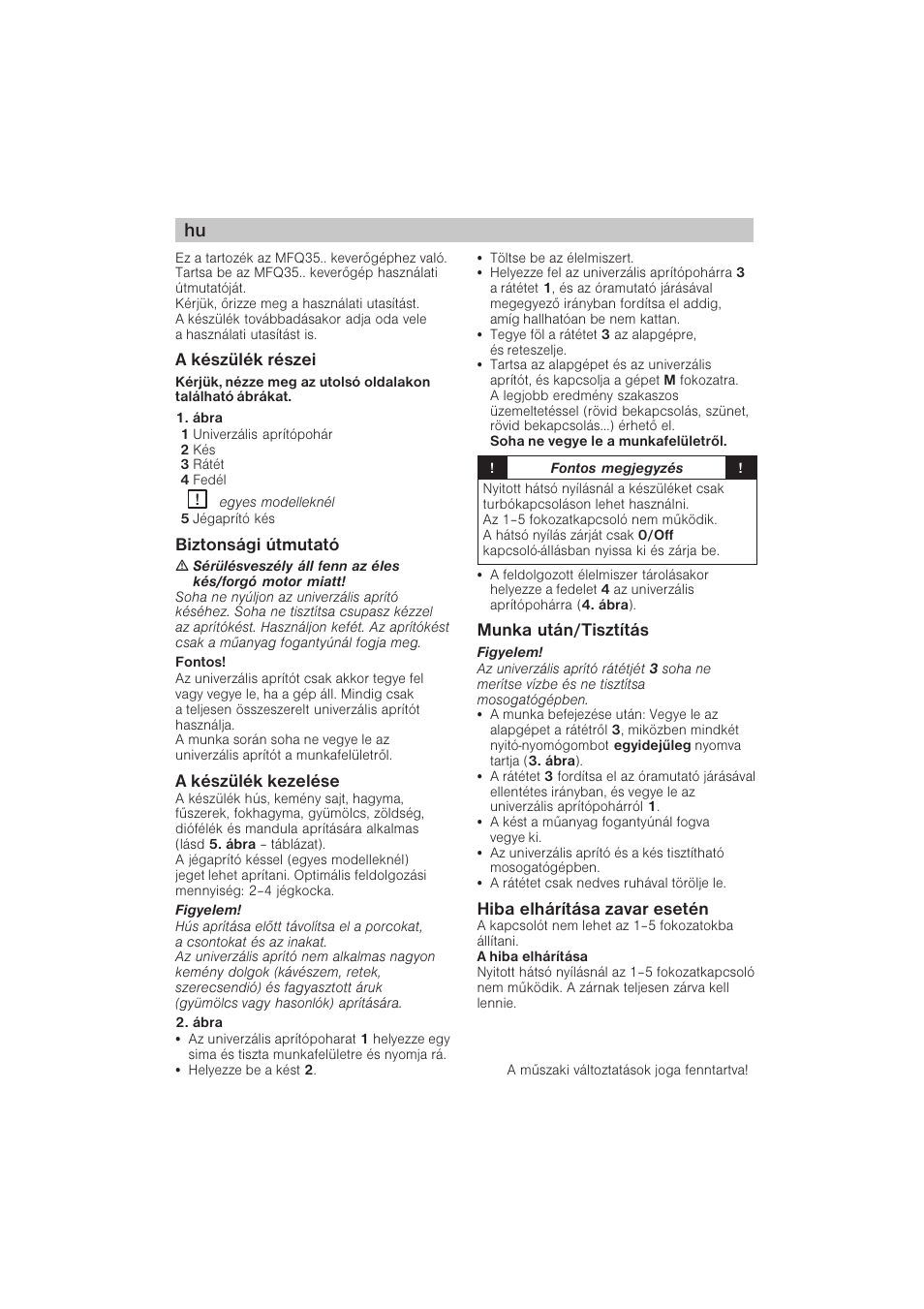 Bosch MFQ3530 Batteur blanc Gris User Manual | Page 19 / 29