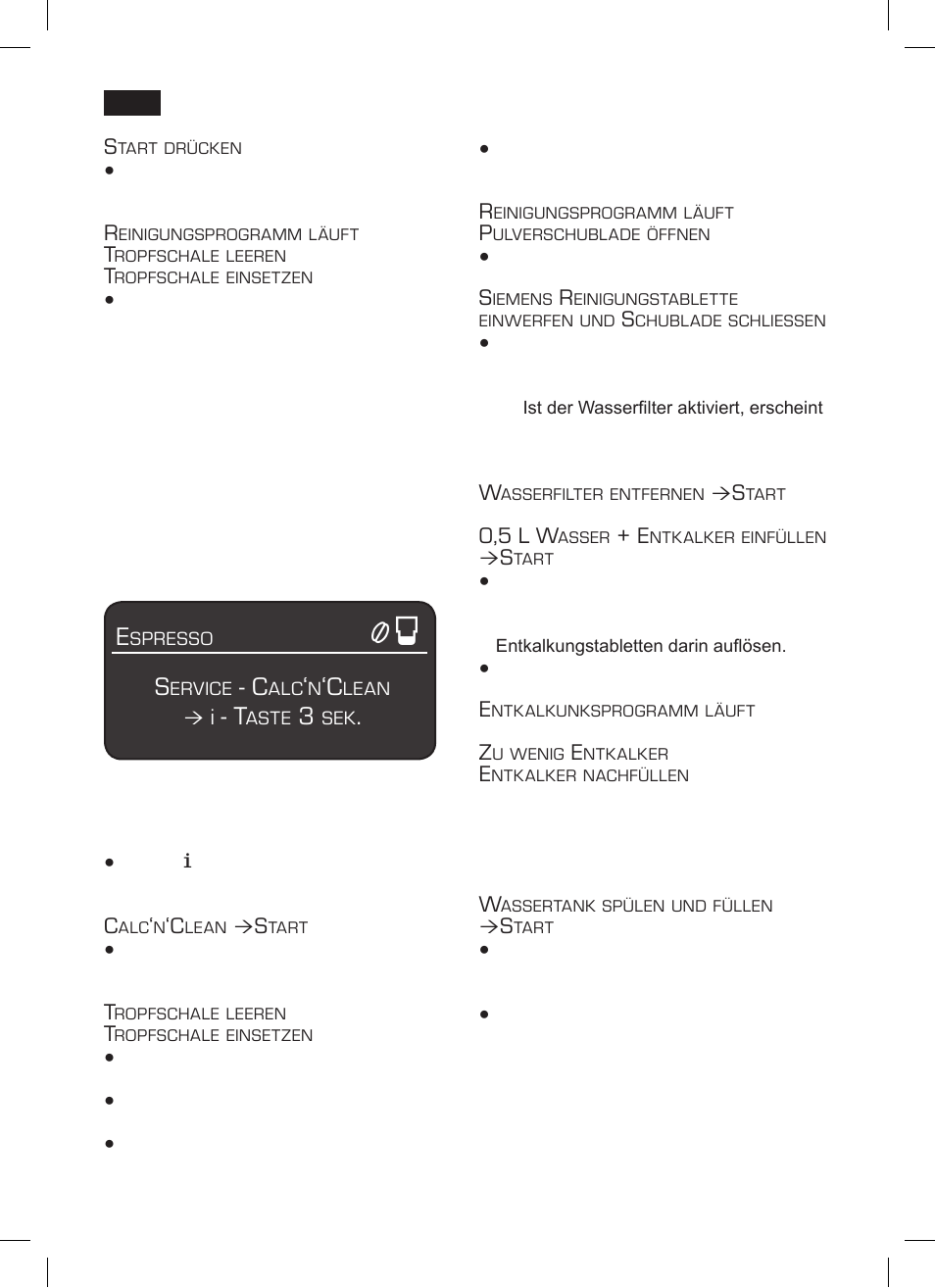 Calc‘n‘clean | Siemens TK 73001 User Manual | Page 22 / 132