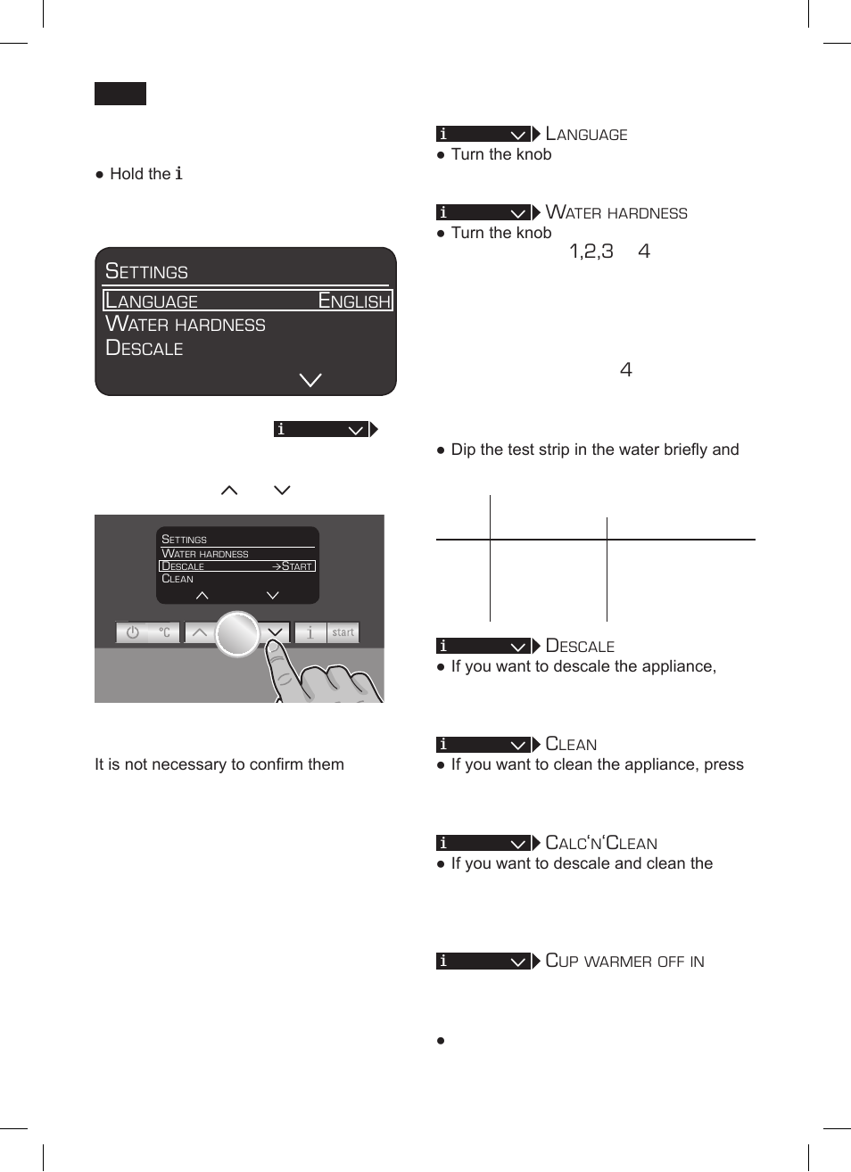 Menu settings | Siemens TK 73001 User Manual | Page 34 / 132