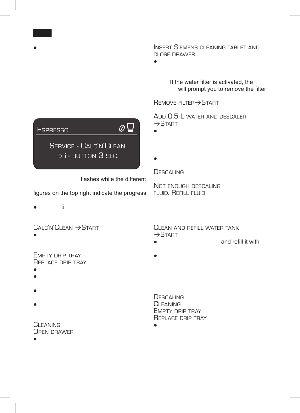 Calc‘n‘clean | Siemens TK 73001 User Manual | Page 42 / 132