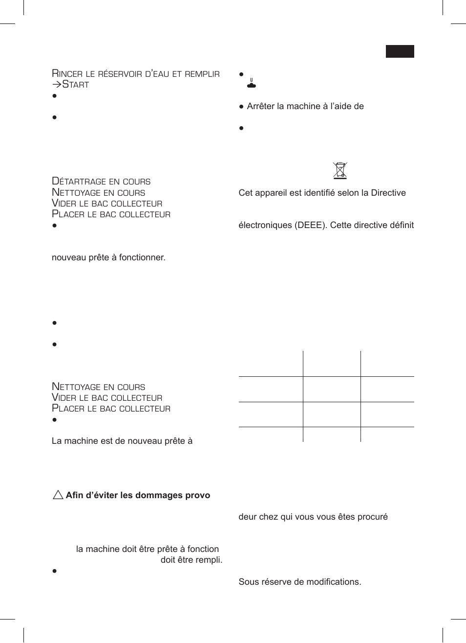Protection contre le gel, Mise au rebut, Accessoires | Garantie | Siemens TK 73001 User Manual | Page 63 / 132