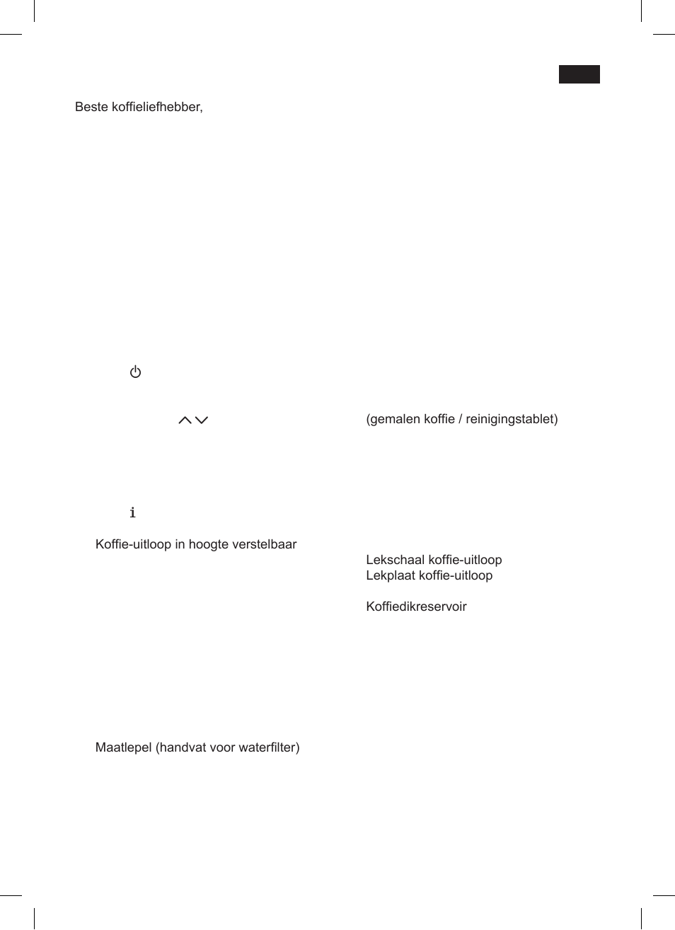 De onderdelen | Siemens TK 73001 User Manual | Page 87 / 132