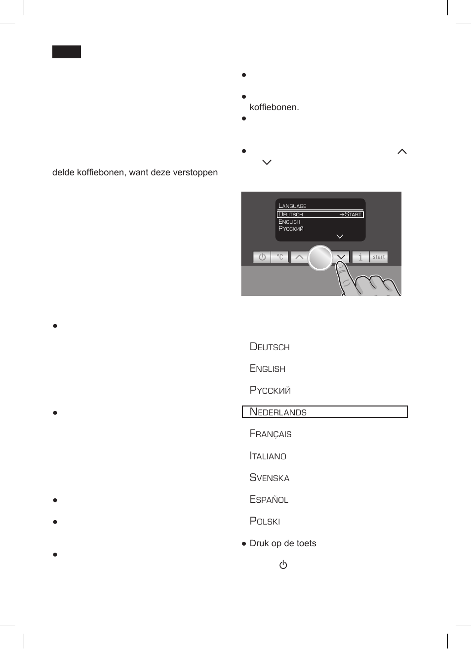 Voor het eerste gebruik | Siemens TK 73001 User Manual | Page 88 / 132