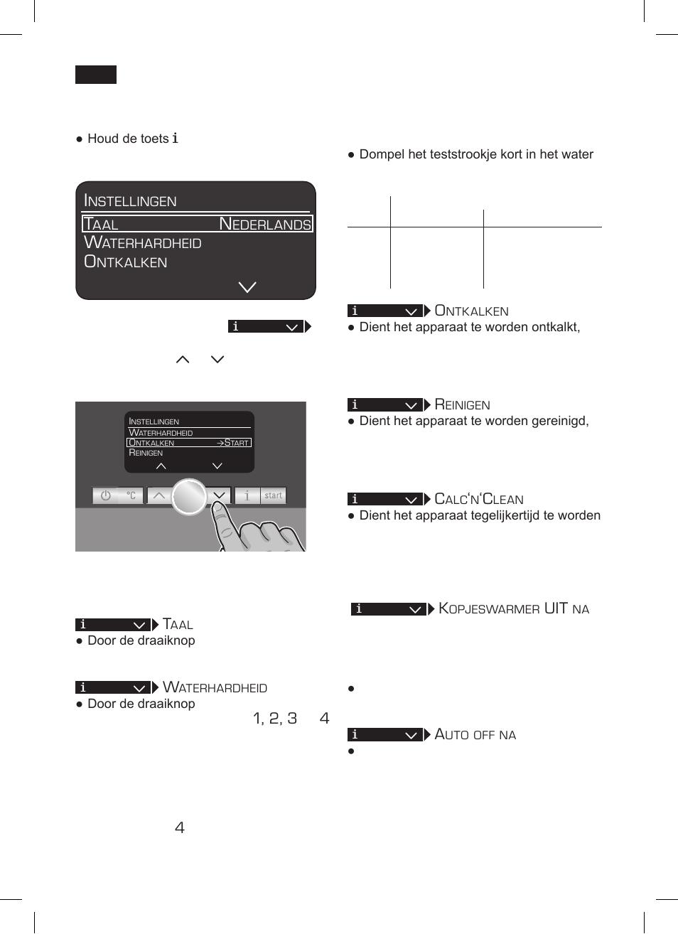 Menu-instellingen | Siemens TK 73001 User Manual | Page 94 / 132