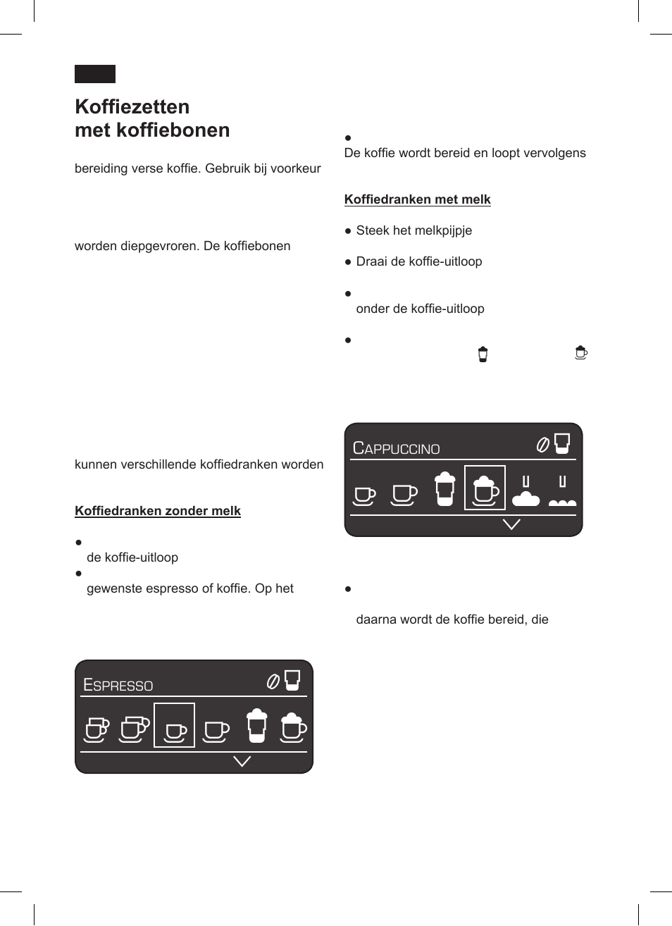 Koffiezetten met koffiebonen | Siemens TK 73001 User Manual | Page 96 / 132