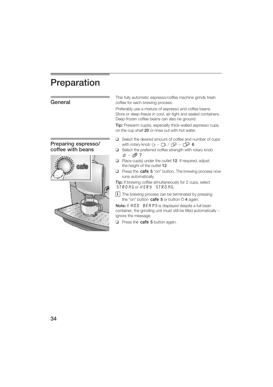 Preparation, General | Siemens TK69001 User Manual | Page 34 / 155