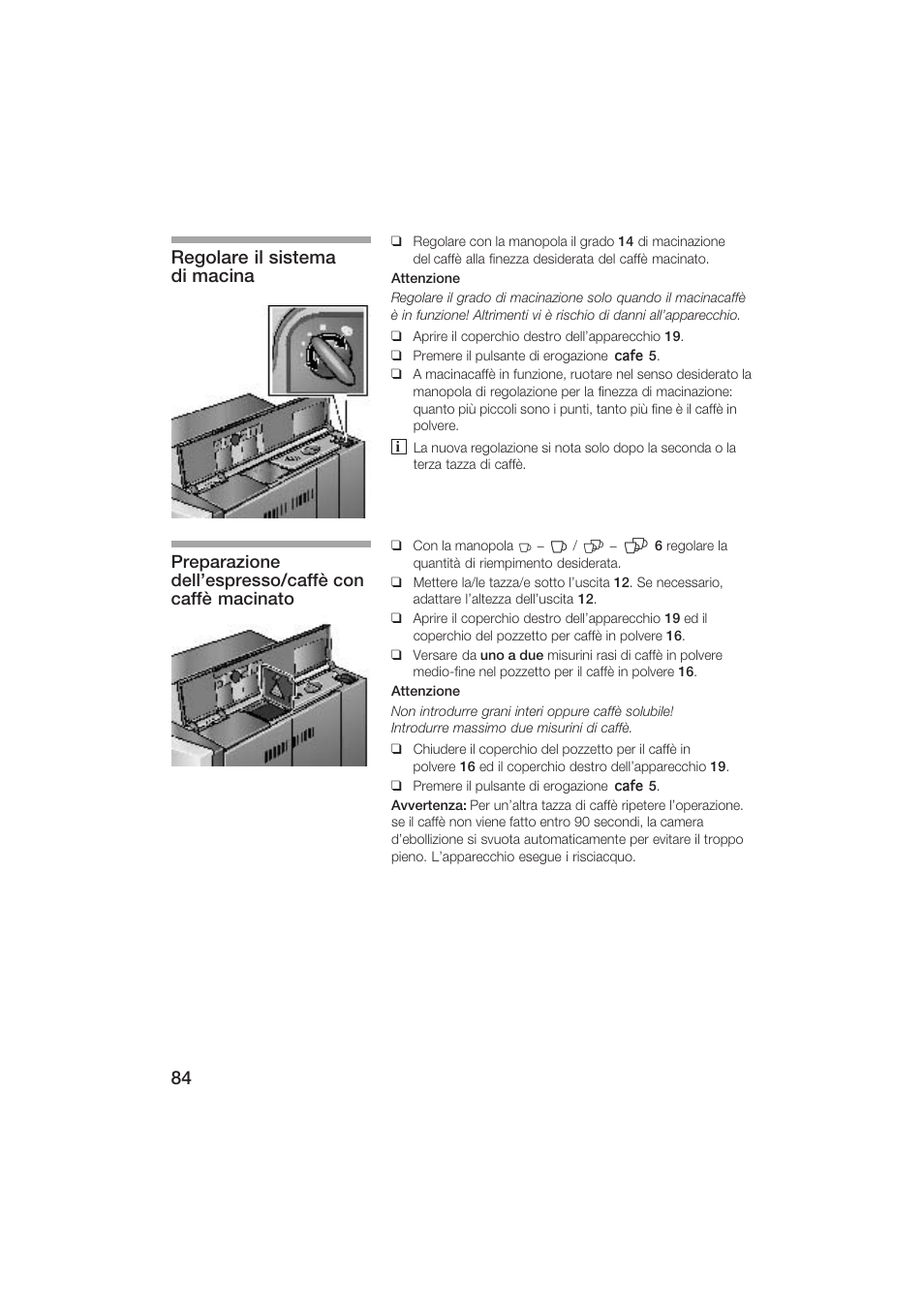 Regolare il sistema di macina | Siemens TK69001 User Manual | Page 84 / 155