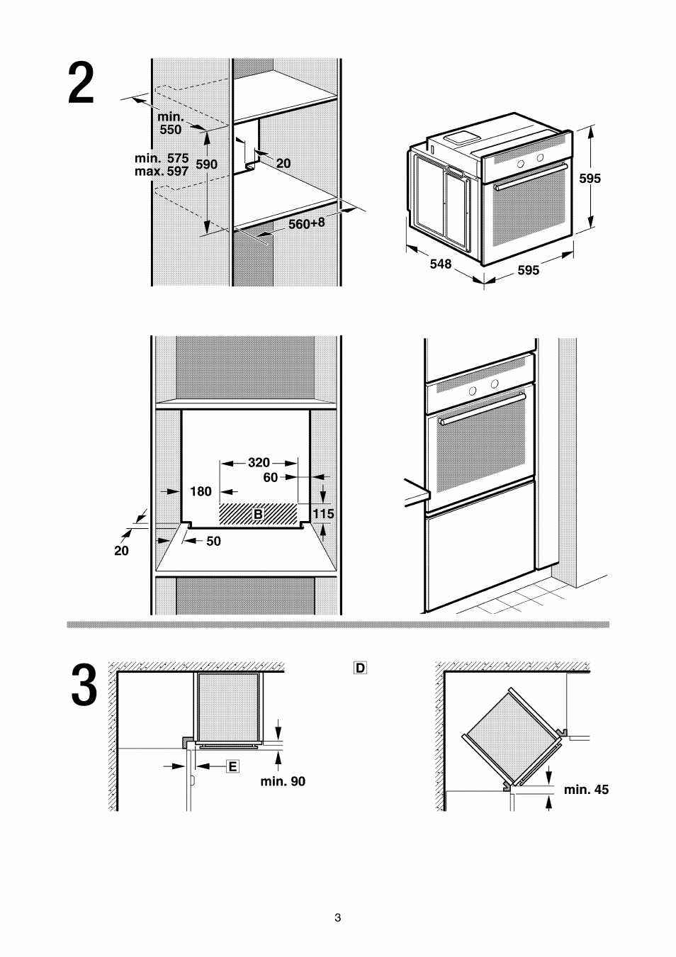 Bosch HBN532E0 - inox Four intégrable User Manual | Page 3 / 24