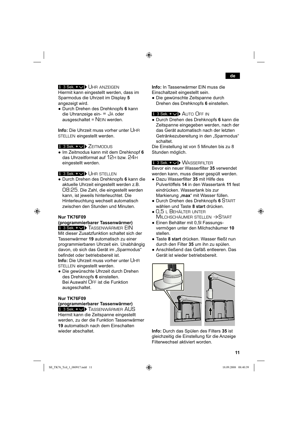 Siemens TK76009 User Manual | Page 15 / 136
