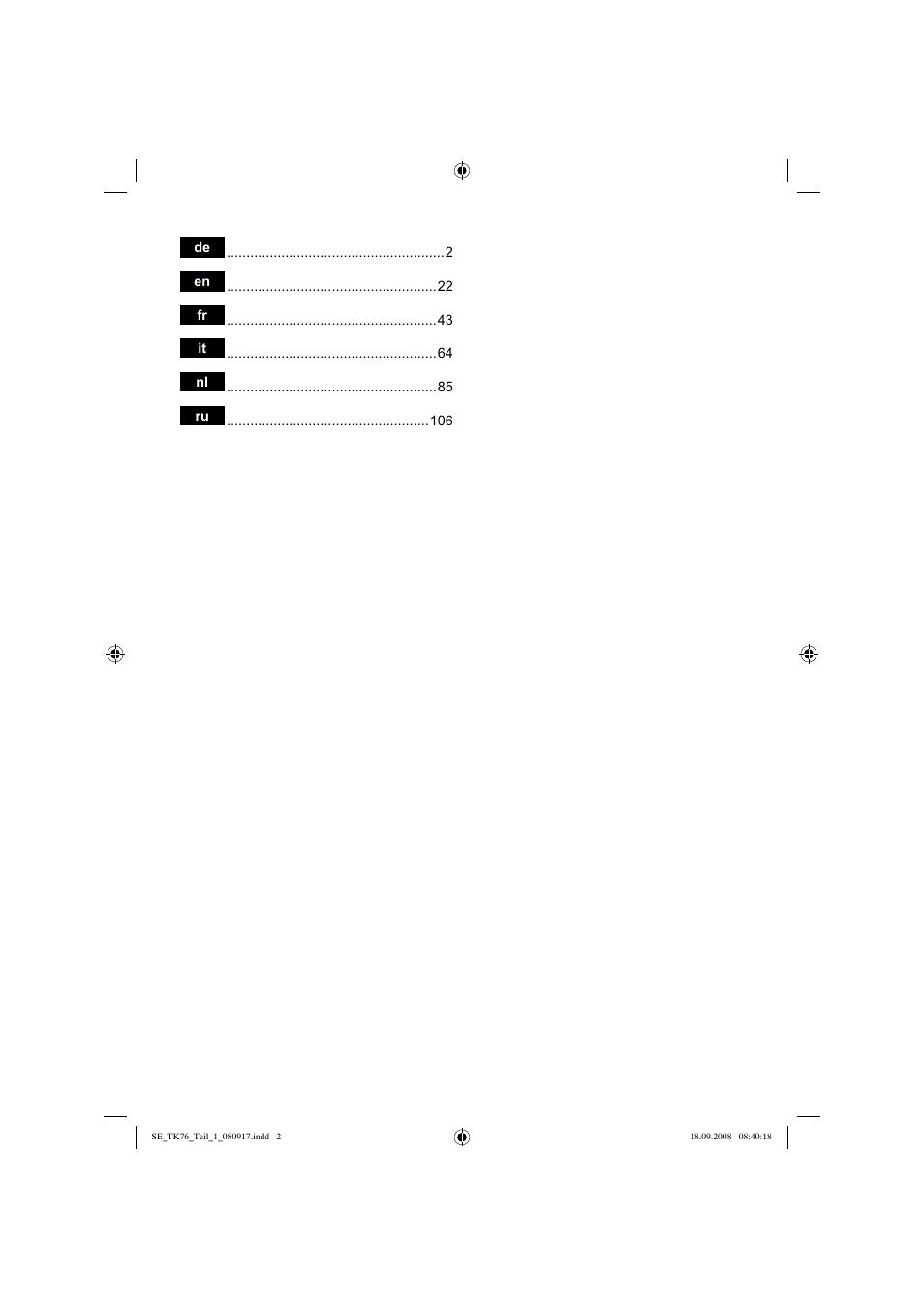 Siemens TK76009 User Manual | Page 2 / 136