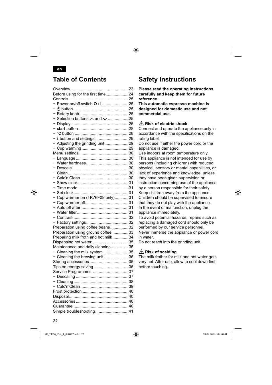 Siemens TK76009 User Manual | Page 26 / 136