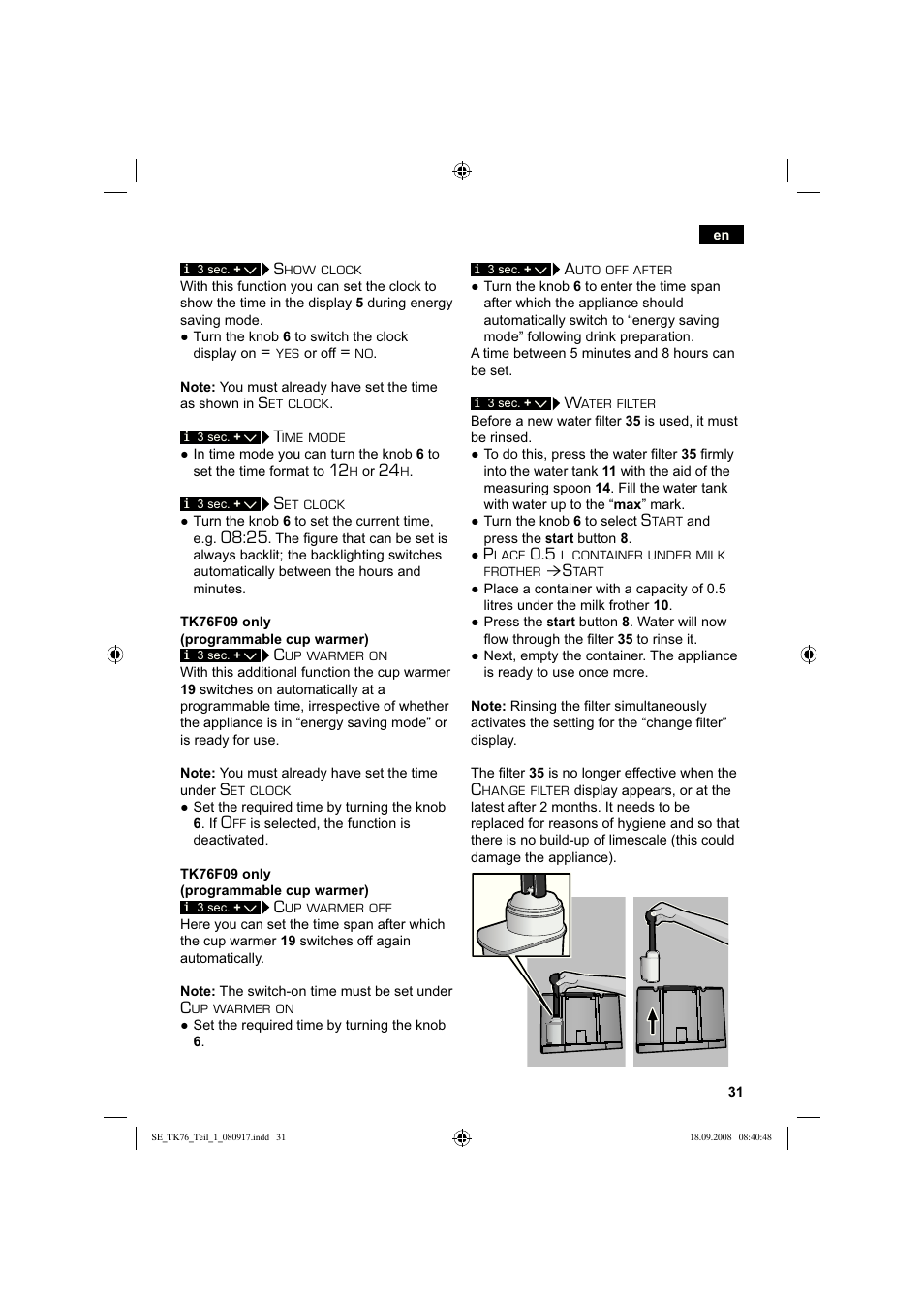 Siemens TK76009 User Manual | Page 35 / 136