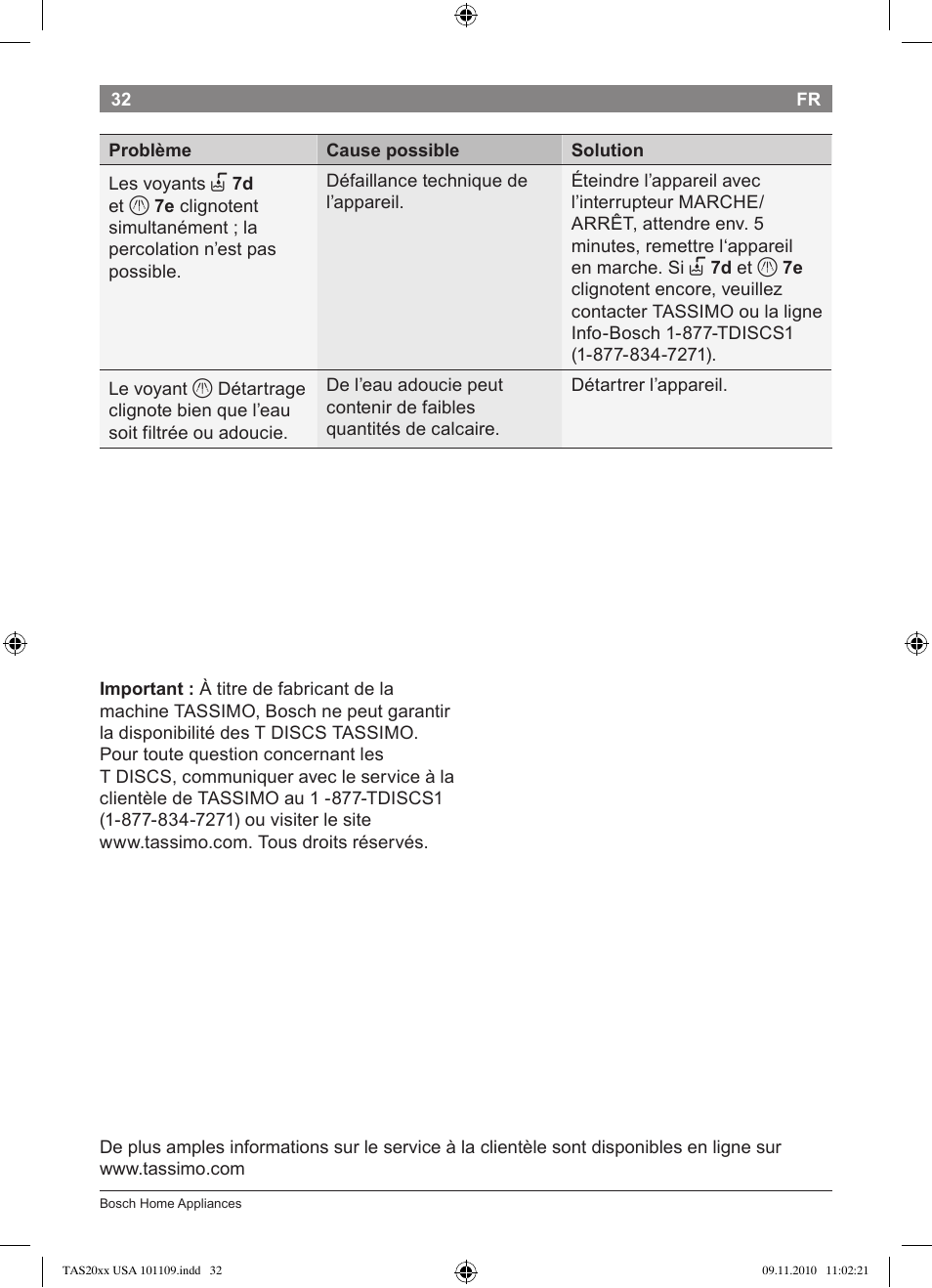 Bosch TASSIMO T20 NOIR CAFE MULTIBOISSONS TAS2002 User Manual | Page 34 / 58