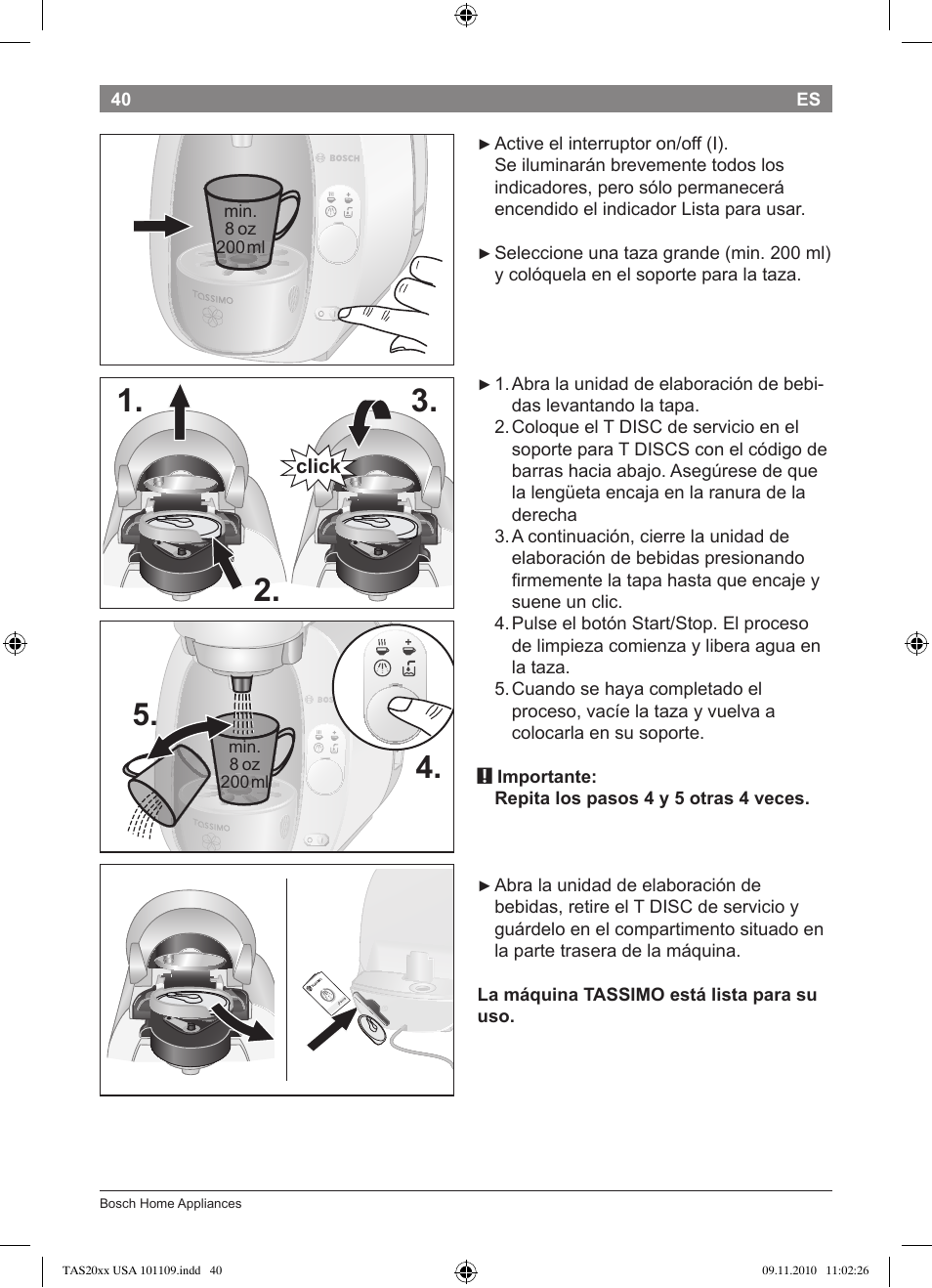 Bosch TASSIMO T20 NOIR CAFE MULTIBOISSONS TAS2002 User Manual | Page 42 / 58