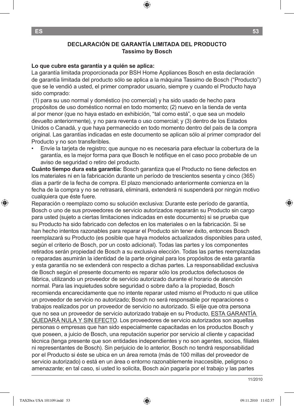 Bosch TASSIMO T20 NOIR CAFE MULTIBOISSONS TAS2002 User Manual | Page 55 / 58