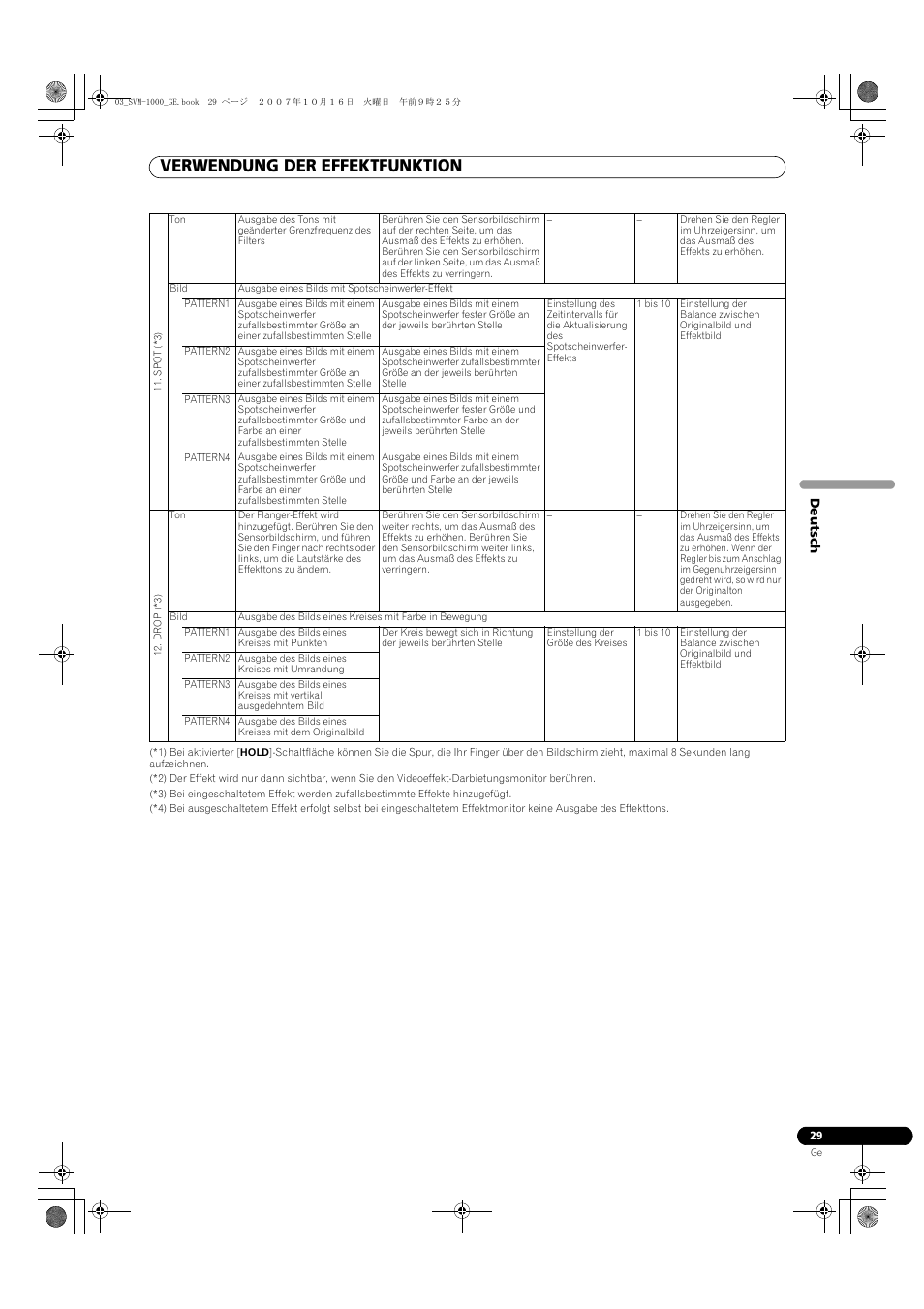 Verwendung der effektfunktion | Pioneer SVM-1000 User Manual | Page 121 / 326