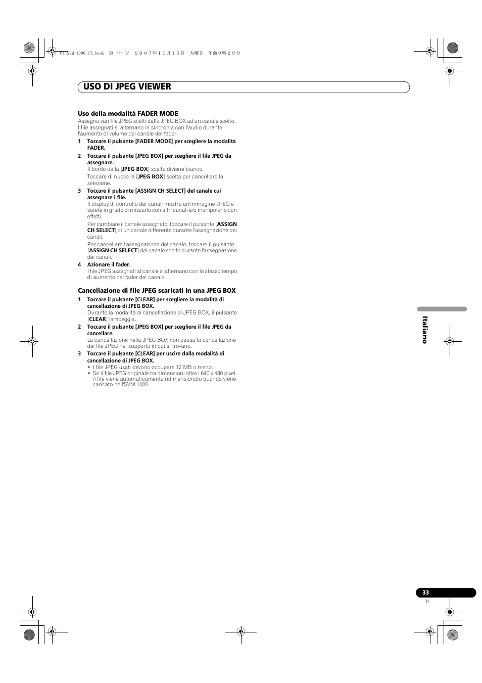 Uso di jpeg viewer | Pioneer SVM-1000 User Manual | Page 171 / 326