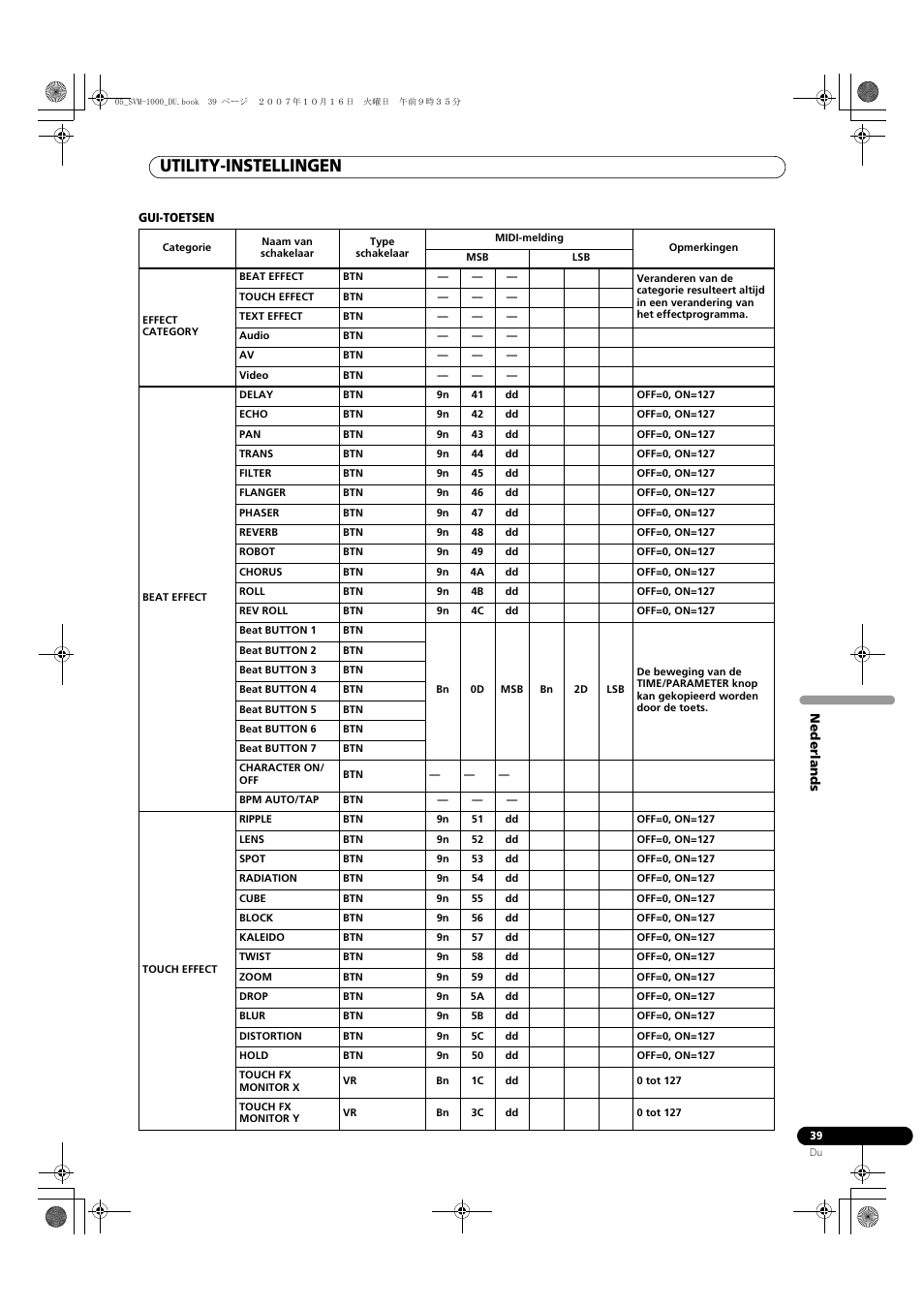 Utility-instellingen | Pioneer SVM-1000 User Manual | Page 223 / 326