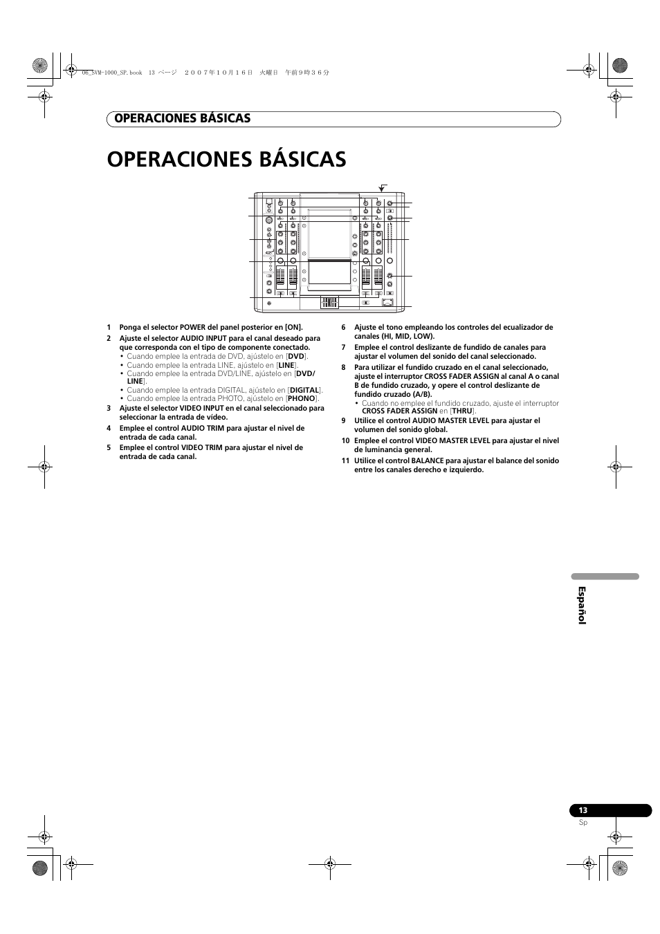 Operaciones básicas | Pioneer SVM-1000 User Manual | Page 243 / 326