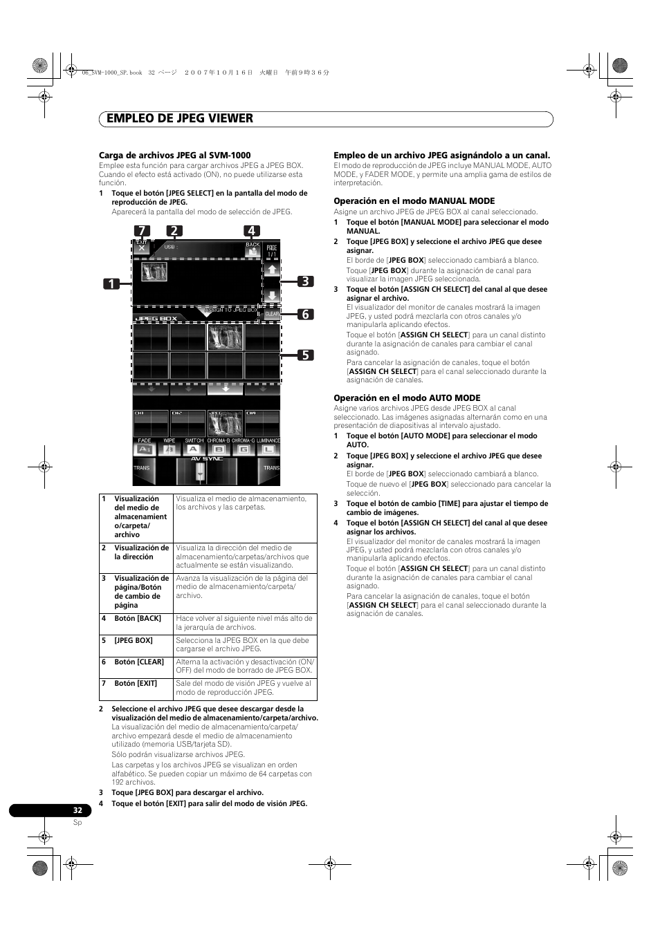 Empleo de jpeg viewer | Pioneer SVM-1000 User Manual | Page 262 / 326