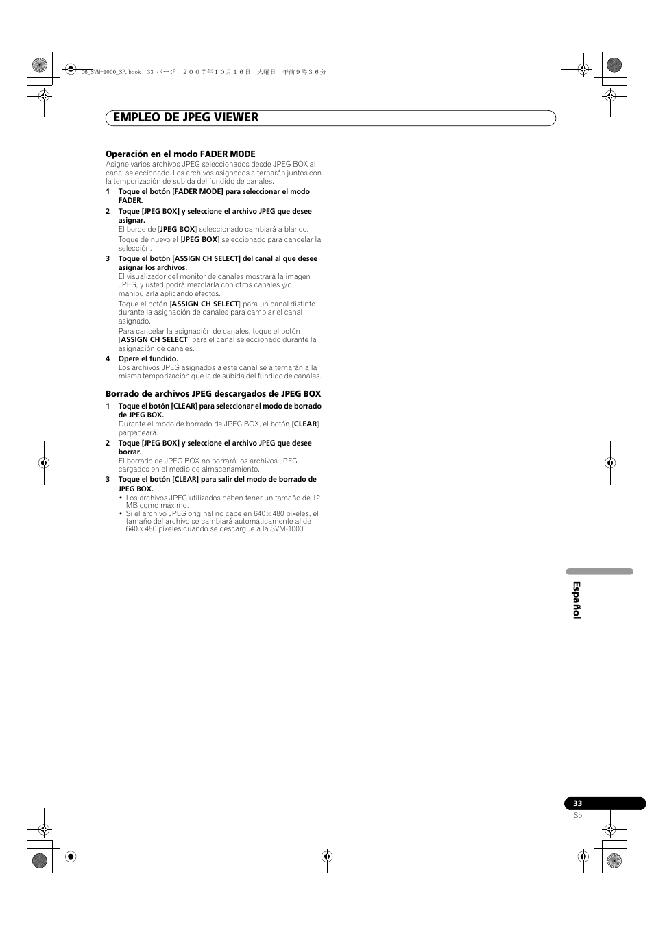 Empleo de jpeg viewer | Pioneer SVM-1000 User Manual | Page 263 / 326