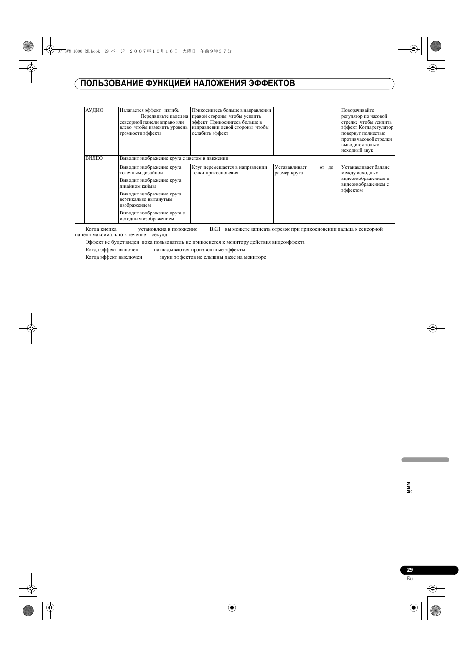 Пользование функцией наложения эффектов | Pioneer SVM-1000 User Manual | Page 305 / 326