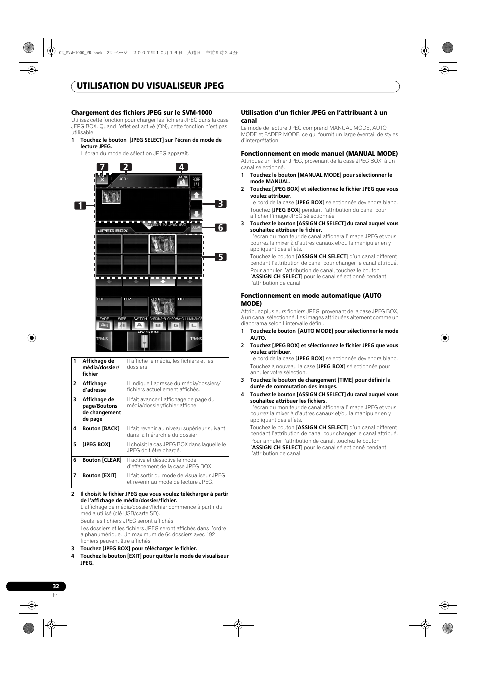 Utilisation du visualiseur jpeg | Pioneer SVM-1000 User Manual | Page 78 / 326