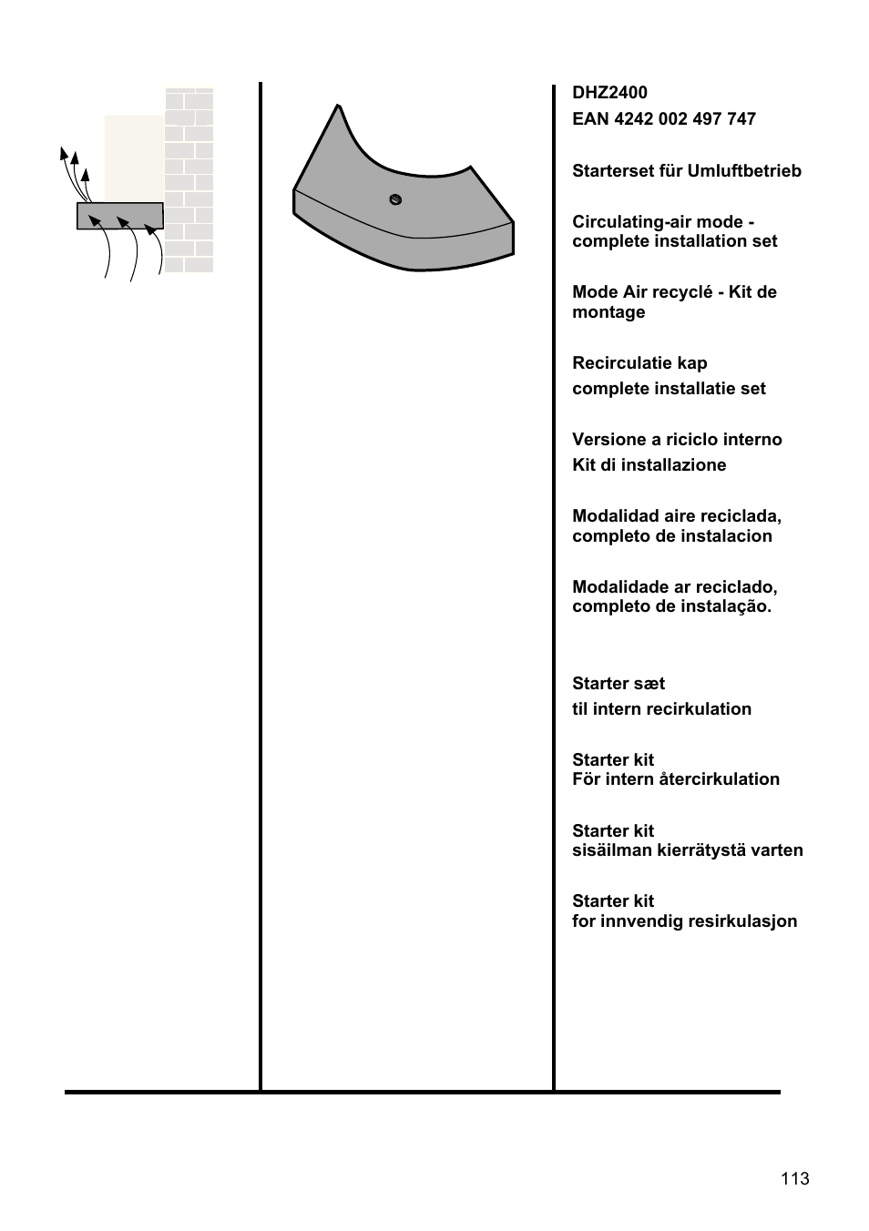 Bosch DHU625M - inox Hotte classique 60 cm User Manual | Page 113 / 114