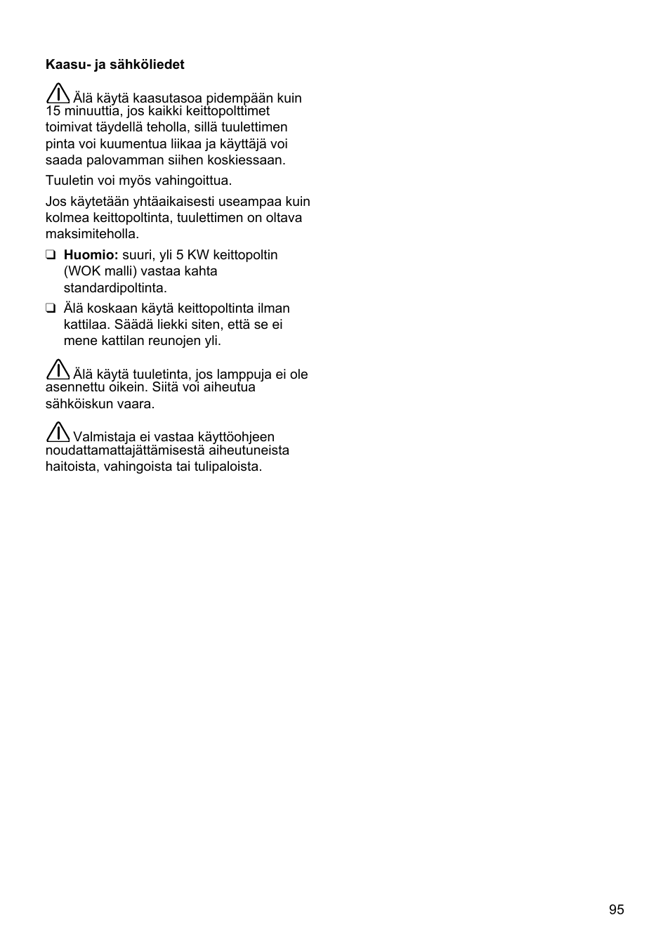Bosch DHU625M - inox Hotte classique 60 cm User Manual | Page 95 / 114