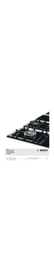 Bosch PCX345E - Acier inox Table vitrocéramique électrique User Manual | 23 pages