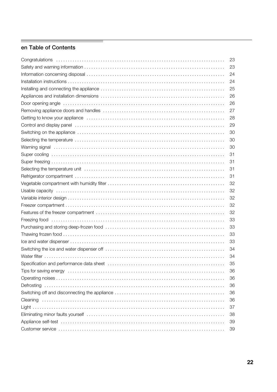 Bosch KAD62V40 Réfrigérateur-congélateur américain Confort User Manual | Page 22 / 119