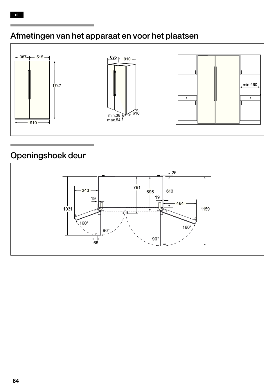 Bosch KAD62V40 Réfrigérateur-congélateur américain Confort User Manual | Page 84 / 119