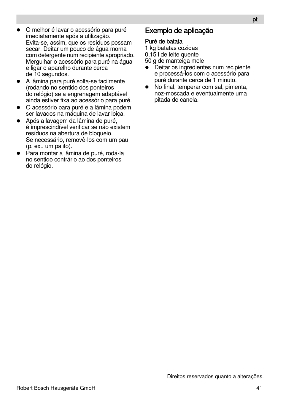 Exemplo de aplicação | Bosch MSM87165 Mixeur plongeant noir EDG User Manual | Page 41 / 75