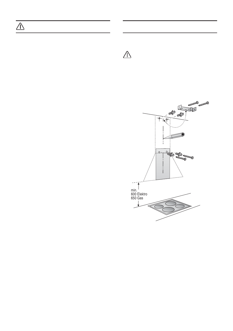 Installering, Elektrisk tilslutning | Bosch DWA091450 - inox Hotte décorative murale 90 cm User Manual | Page 52 / 68