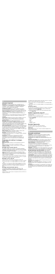 Indicazioni importanti, Avvertenza, Montaggio sopra il cassetto, figura 2a | Montaggio su forno, figura 2b, Montaggio sopra lavastoviglie, figura 2c, Ventilazione, figura 4, Installare l'apparecchio, figure 5/6, Smontare l'apparecchio, Attenzione, Belangrijke aanwijzingen | Bosch PIE645R14E Cadre décor Table vitrocéramique - 60 cm User Manual | Page 6 / 13