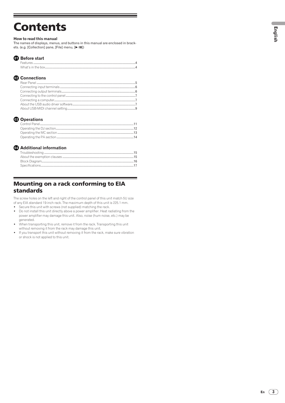 Pioneer DJM-5000 User Manual | Page 3 / 114