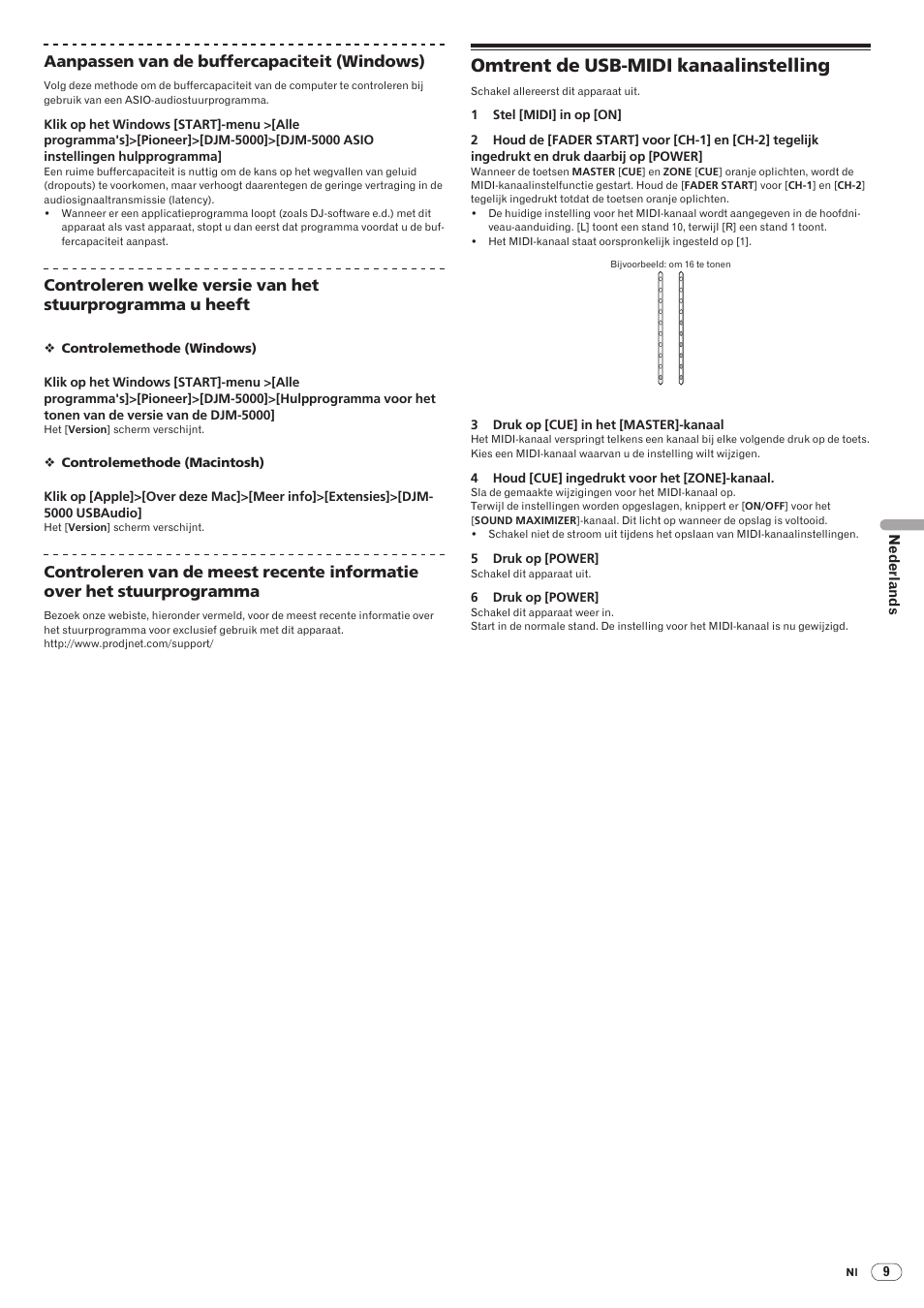 Omtrent de usb-midi kanaalinstelling, Drb1492-b, 73 aanpassen van de buffercapaciteit (windows) | Nederlands | Pioneer DJM-5000 User Manual | Page 73 / 114