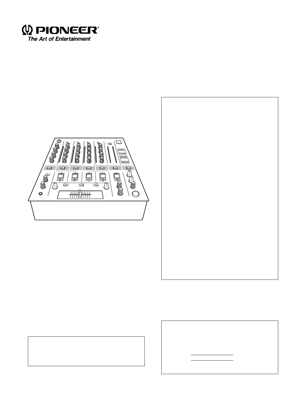 Pioneer DJM-500 User Manual | 20 pages