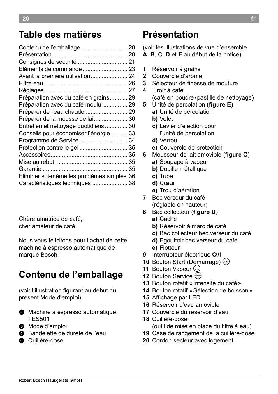 Bosch TES50129RW VeroCafe Machine à café Expresso automatique Noir User Manual | Page 24 / 122