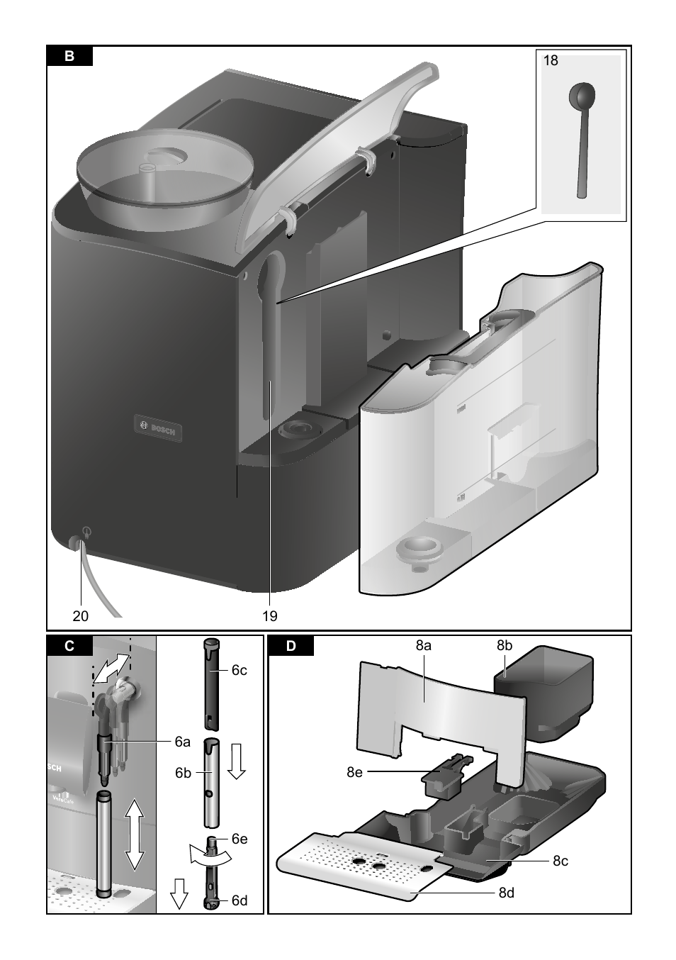 Bosch TES50129RW VeroCafe Machine à café Expresso automatique Noir User Manual | Page 4 / 122