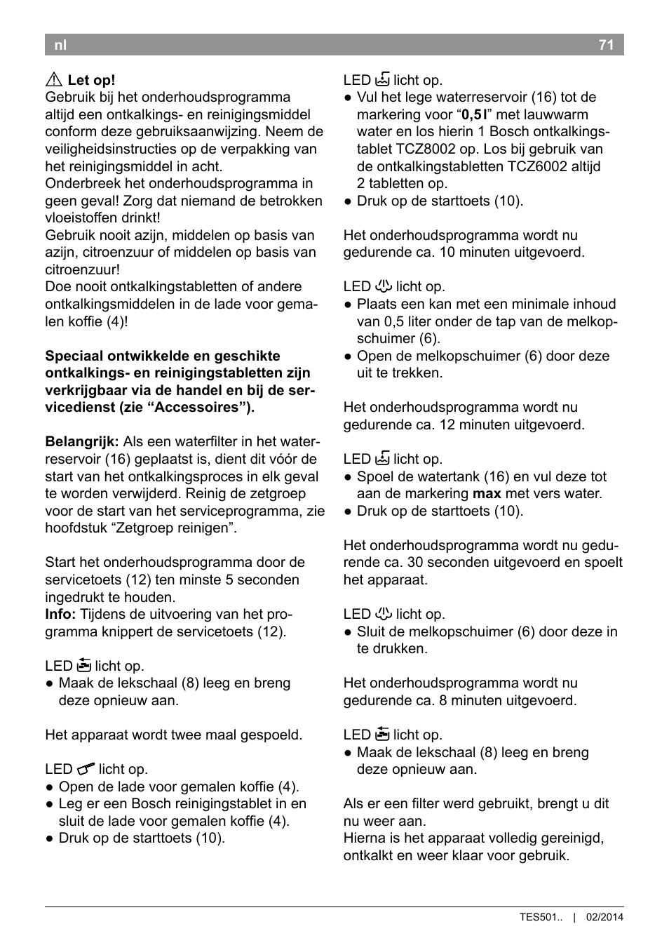 Bosch TES50129RW VeroCafe Machine à café Expresso automatique Noir User Manual | Page 75 / 122